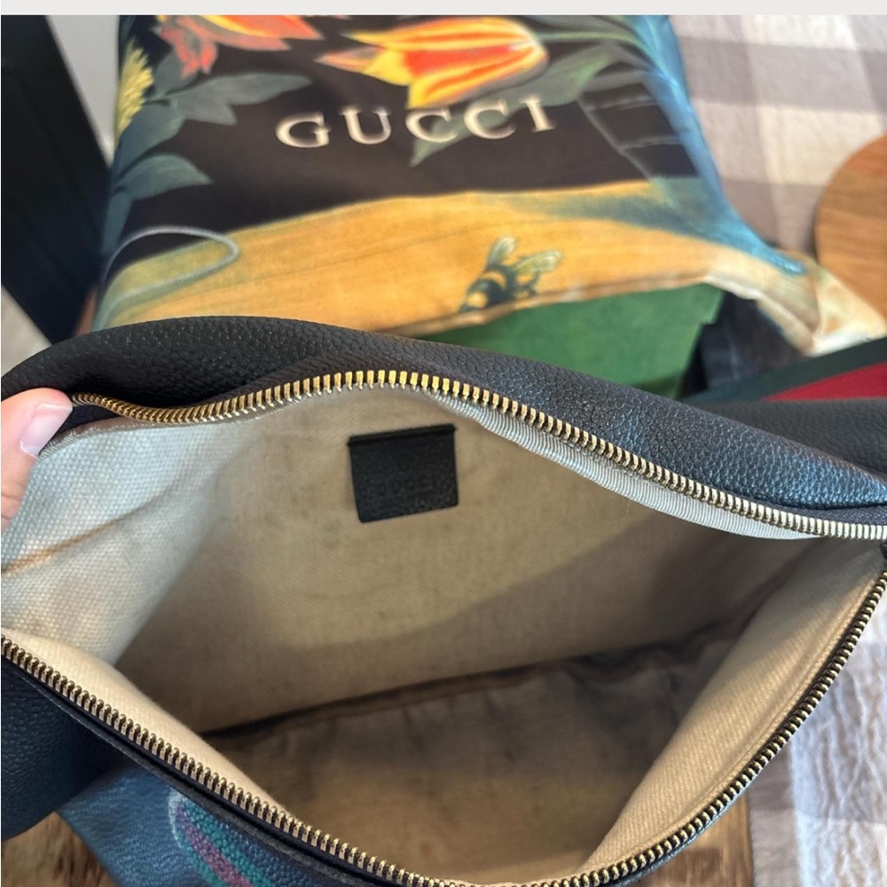 Gucci Black Leather Toiletry Bag